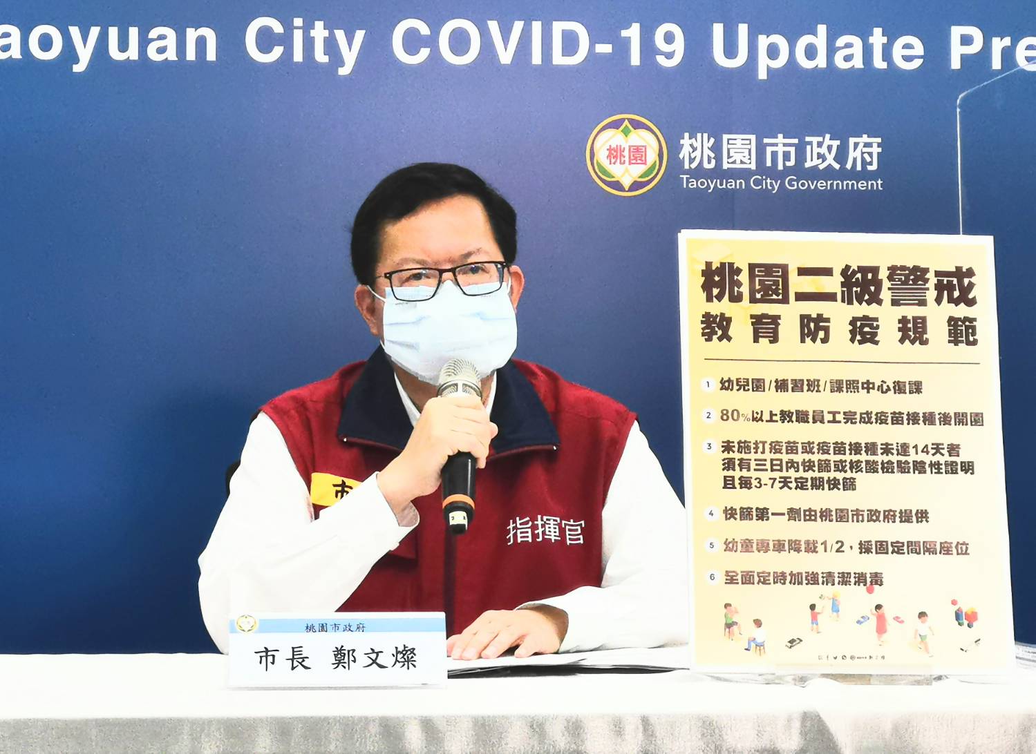 桃園降二級是否開放餐飲內用？　鄭文燦：採用基隆市規範同步開放