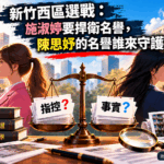 新竹西區選戰：施淑婷要捍衛名譽 陳思妤的名譽誰來守護？